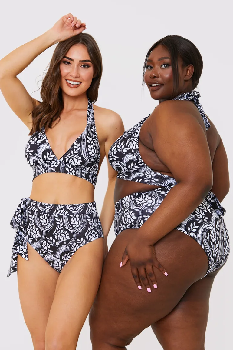 Paisley Print Tie Side Bikini Bottom