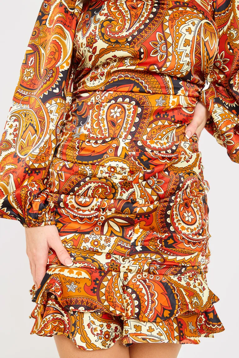 Paisley Ruffle Skirt