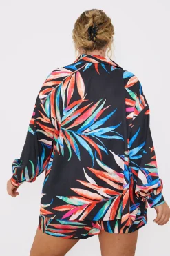 Palm Print Co-Ord Beach Shirt