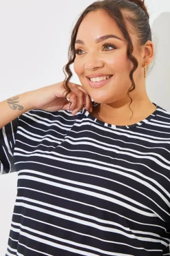 Peplum Hem Dropped Shoulder Tshirt