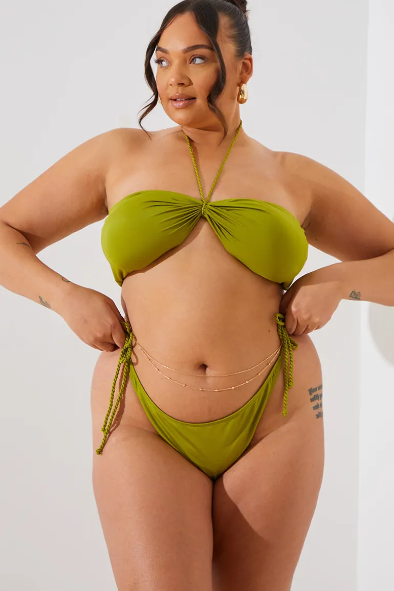 Plait Tie Side Bikini Bottoms