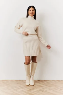 Pleated Co-Ord Mini Skirt