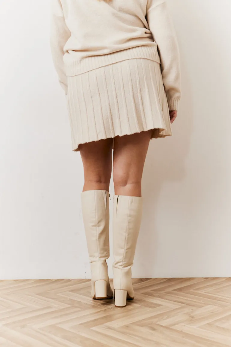 Pleated Co-Ord Mini Skirt