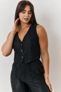 Plisse Co-Ord Waistcoat