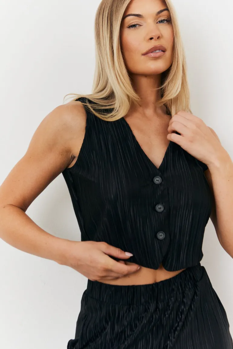 Plisse Co-Ord Waistcoat