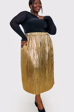Plisse Maxi Skirt