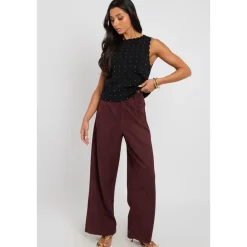 Plum Suede Trousers
