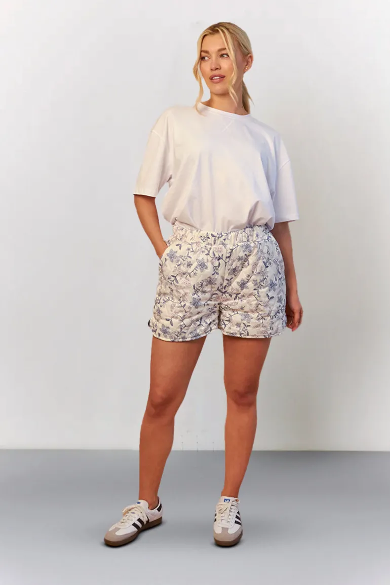 Printed Quilted Shorts