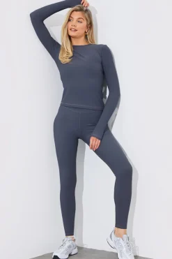 Rib Long Sleeve Top