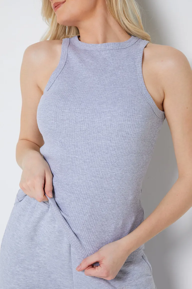Ribbed Racer Vest