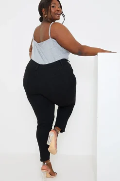Ripped Knee Wash Stretch Skinny Jeans