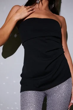 Ruched Fold Over Bandeau Top