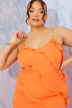 Ruffle Detail Maxi Dress