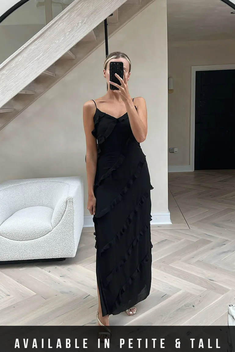Ruffle Detail Maxi Dress
