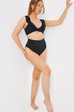 Ruffle Neck Bikini Top