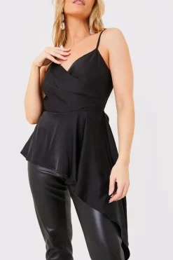 Satin Asymmetric Cami Top