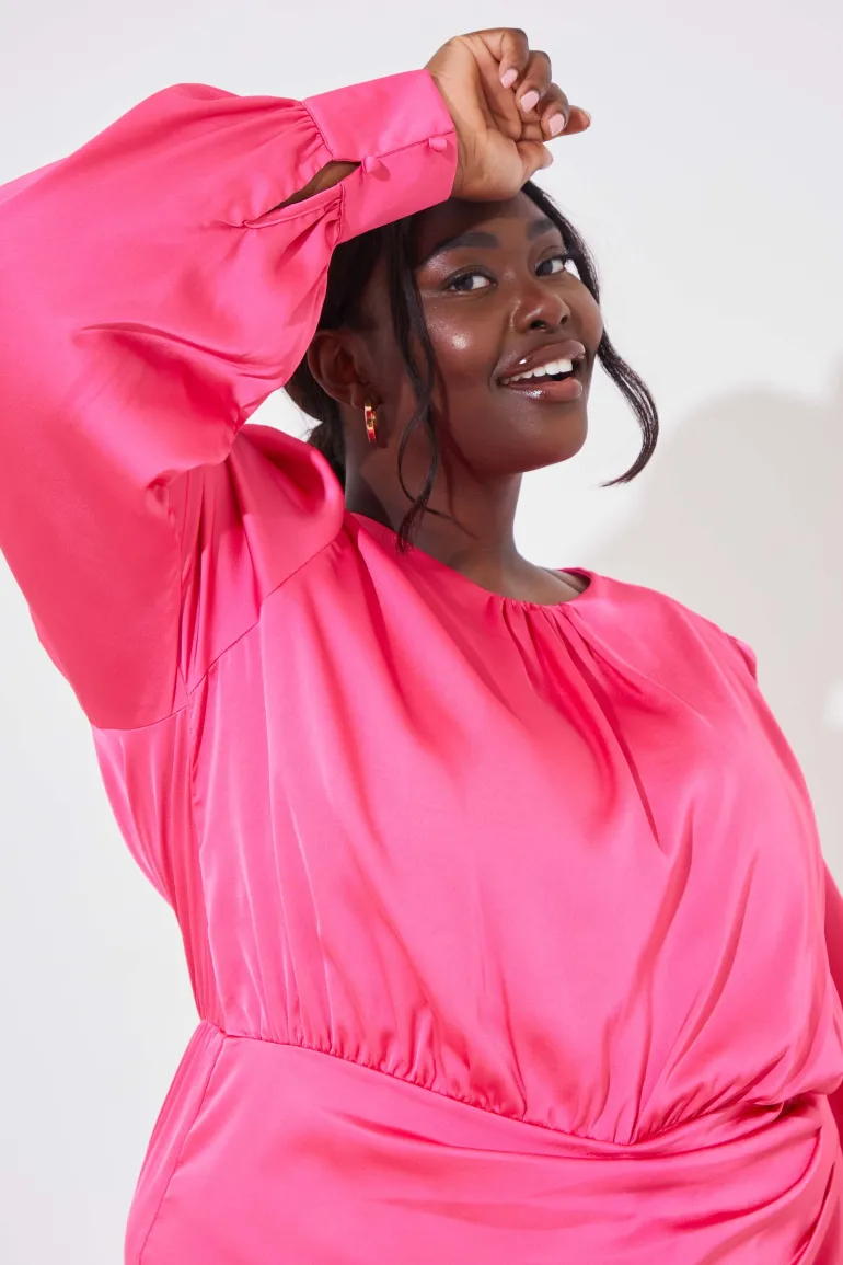 Satin Drape Skort Detail Playsuit