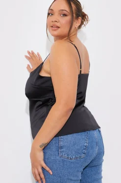 Satin Plunge Cami Top