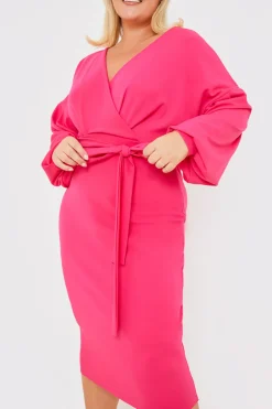 Scuba Bardot Belted Dress