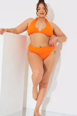 Sculpt and Control Crinkle Halterneck Bikini Top