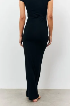 Sculpting Cap Sleeve Maxi Dress
