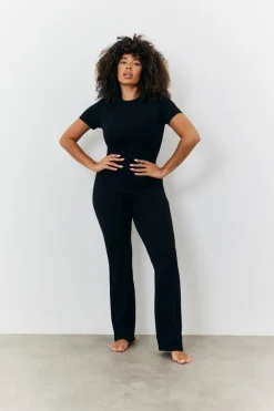 Sculpting Short Sleeve Wide Leg Jumpsuit