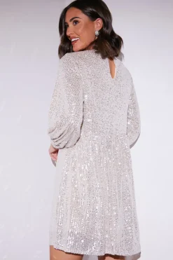 Sequin Smock Mini Dress