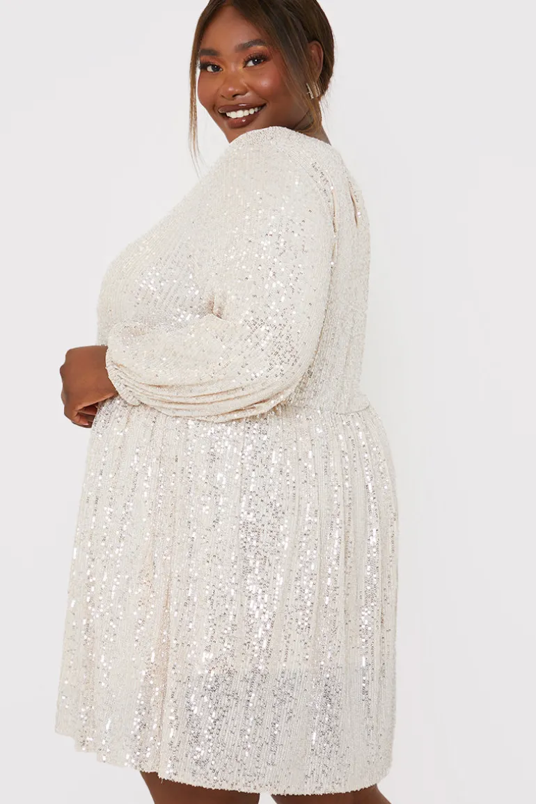 Sequin Smock Mini Dress