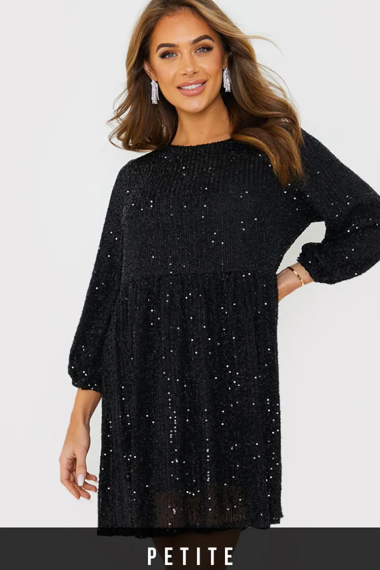 Sequin Smock Mini Dress