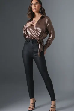 Shimmer Wrap Bodysuit