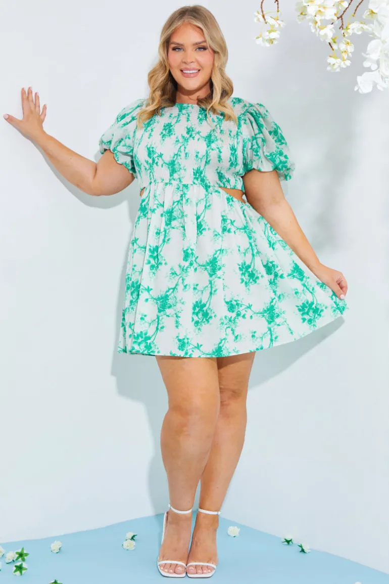 Shirred Bust Mini Dress