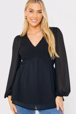 Shirred Bust Smock Top