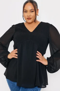 Shirred Bust Smock Top