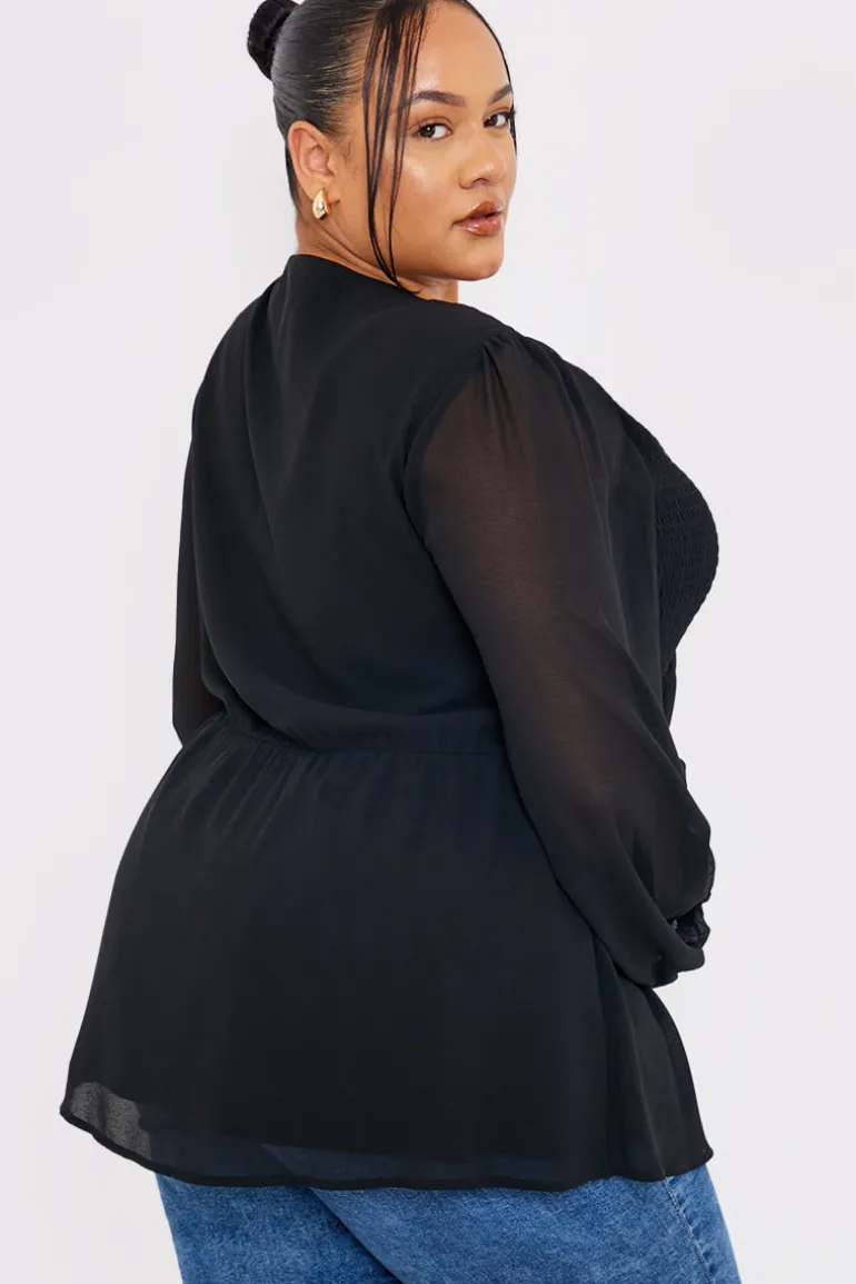 Shirred Bust Smock Top