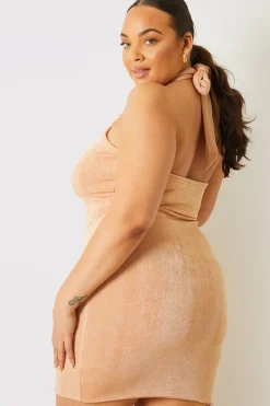 Slinky Key Hole Cut Out Bodycon Dress