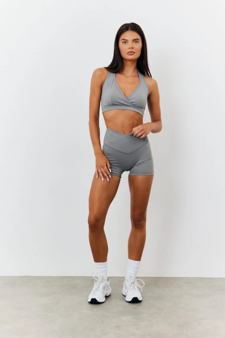 Soft Touch Cross Over Waist Cycling Shorts