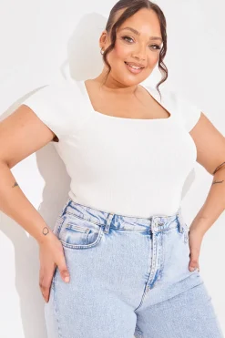Square Neck Fitted Top