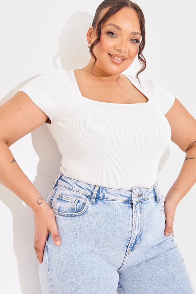 Square Neck Fitted Top