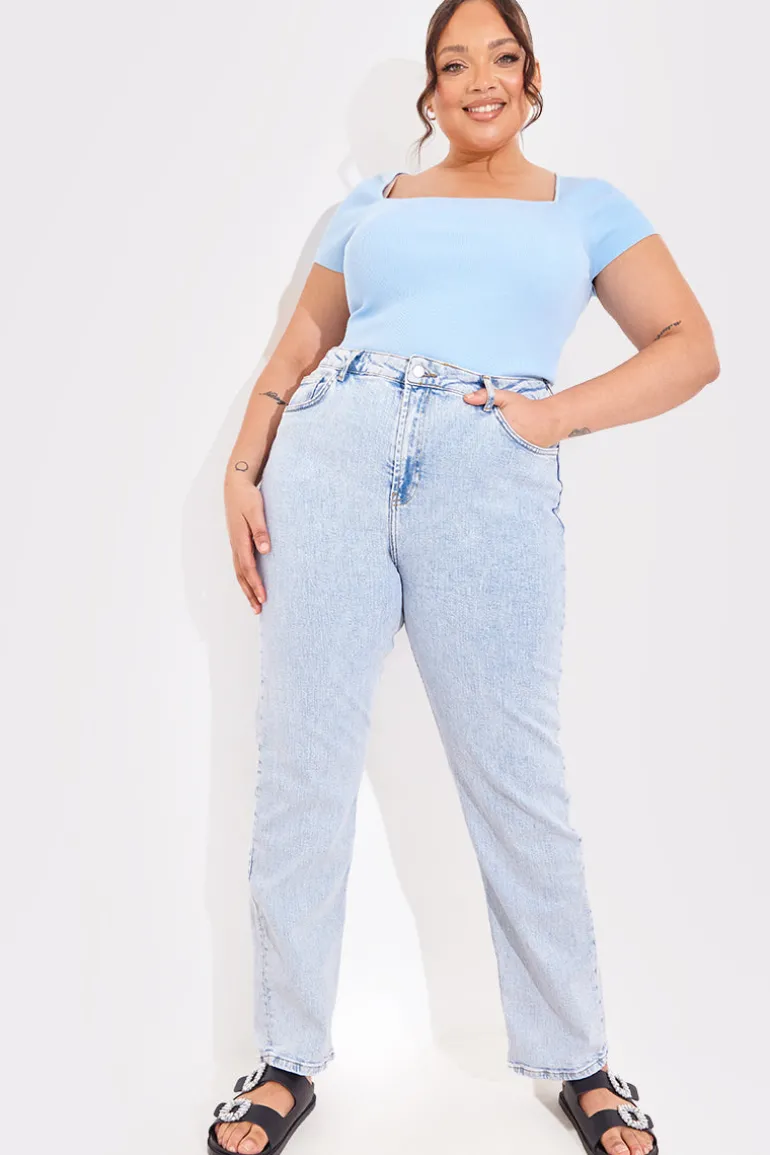 Square Neck Fitted Top