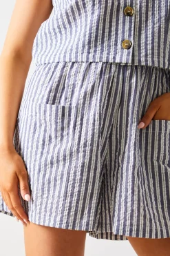 Stripe Elasticated Waist Shorts
