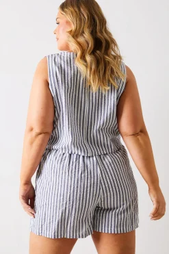 Stripe Elasticated Waist Shorts