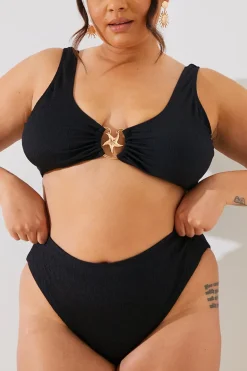 Textured Starfish Detail Bikini Top
