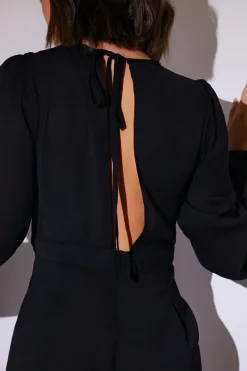 Twist Front Balloon Sleeve Playsuit