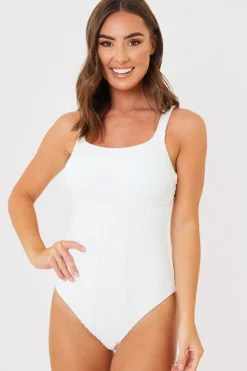 Underbust Seam Control Towelling Swimsuit