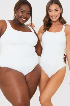Underbust Seam Control Towelling Swimsuit