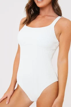Underbust Seam Control Towelling Swimsuit