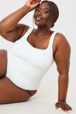 Underbust Seam Control Towelling Swimsuit