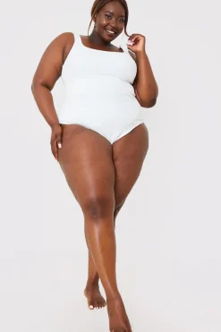 Underbust Seam Control Towelling Swimsuit