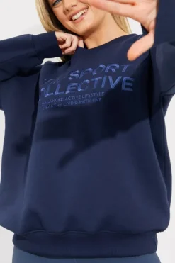 V-Neck Embroidered Sport Collective Jersey Sweater
