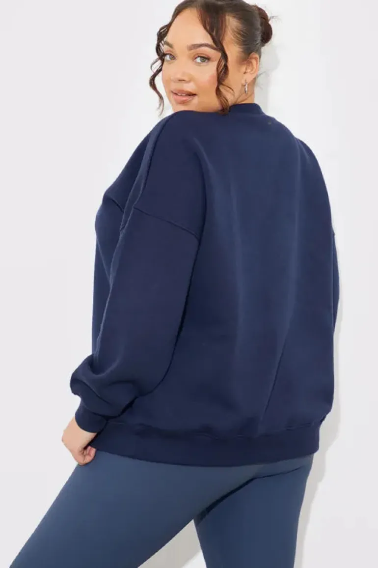 V-Neck Embroidered Sport Collective Jersey Sweater
